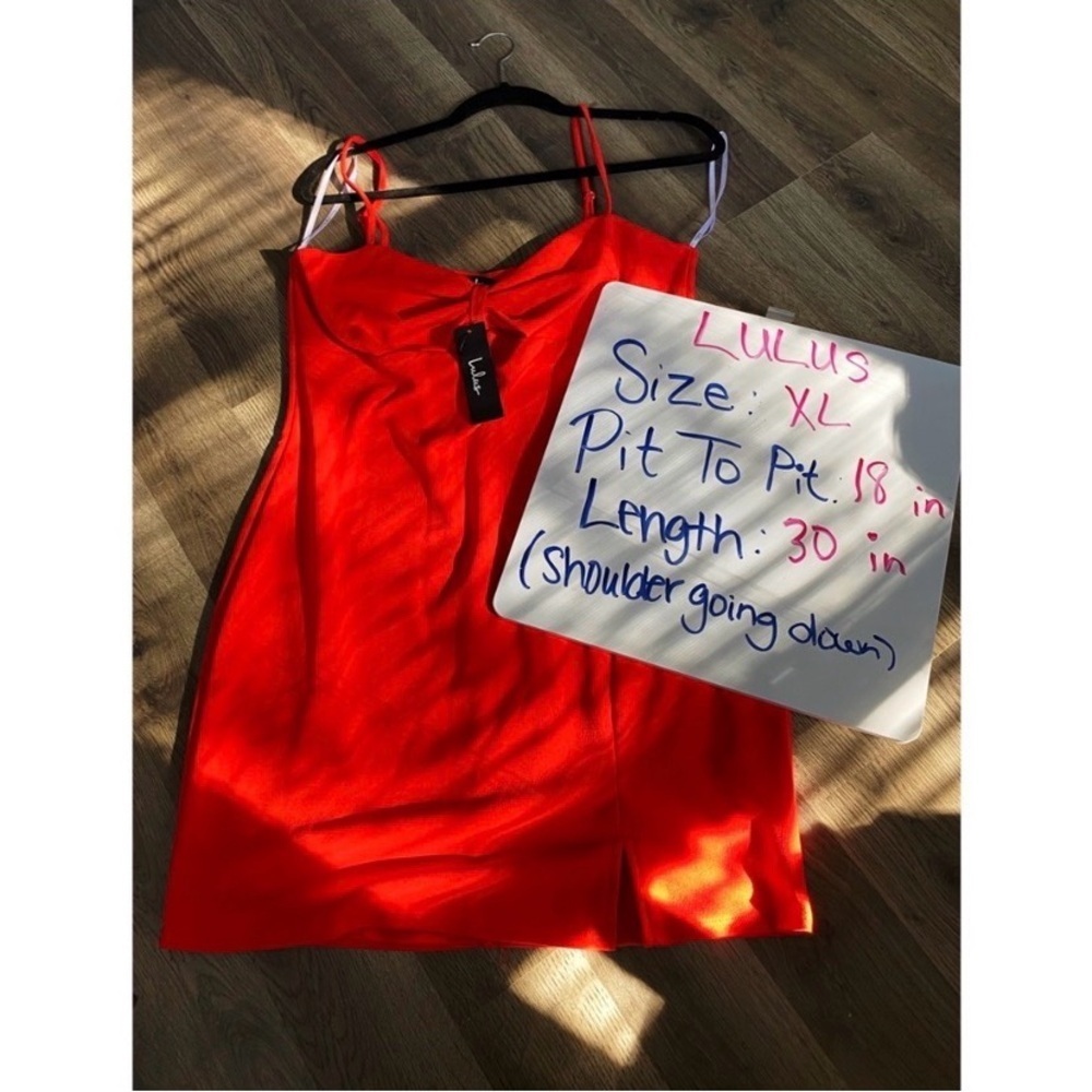 LULUS Red Cut Out Mini Dress - Picture 8 of 8